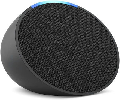 Amazon Echo Pop (newest model), Just right for small spaces like bathrooms, dens and bedrooms, Our smallest Alexa speaker, Charcoal